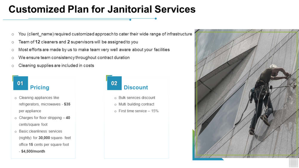 Customized Plan For Janitorial Services