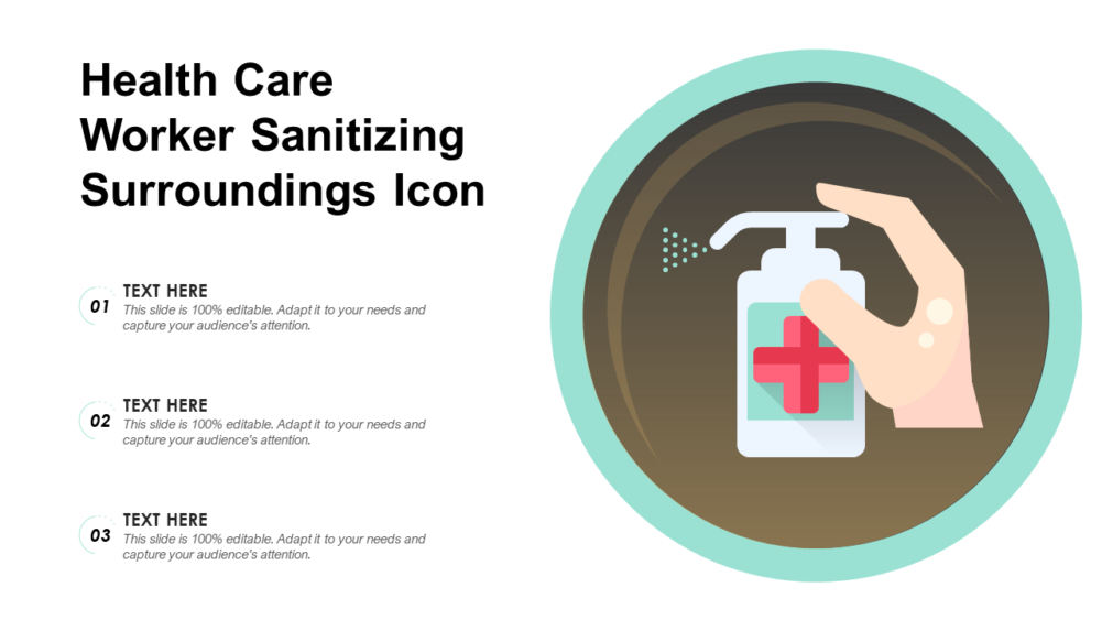 Health Care Worker Sanitizing