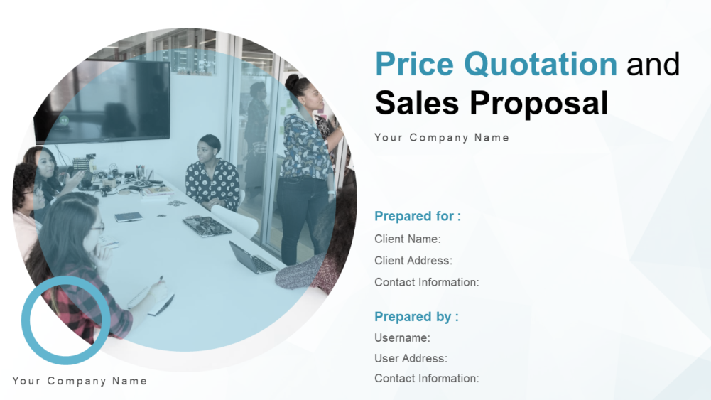 Price Quotation And Sales Proposal