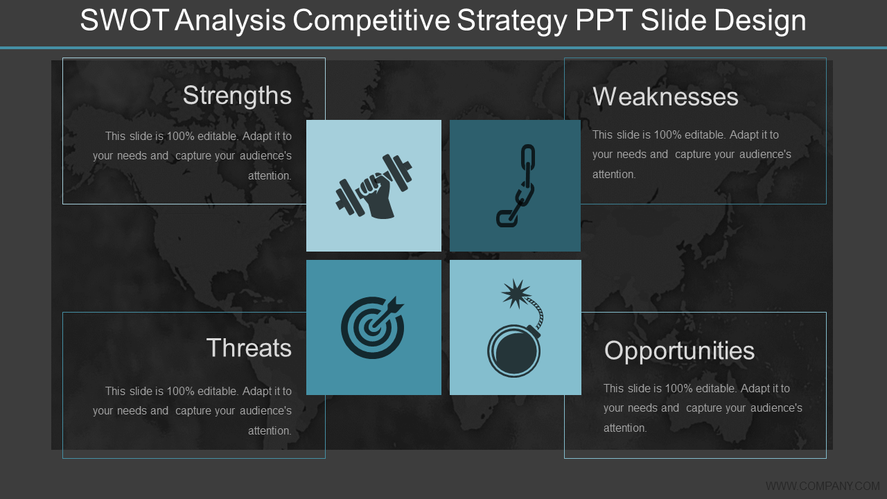 SWOT Analysis PPT Slide Design