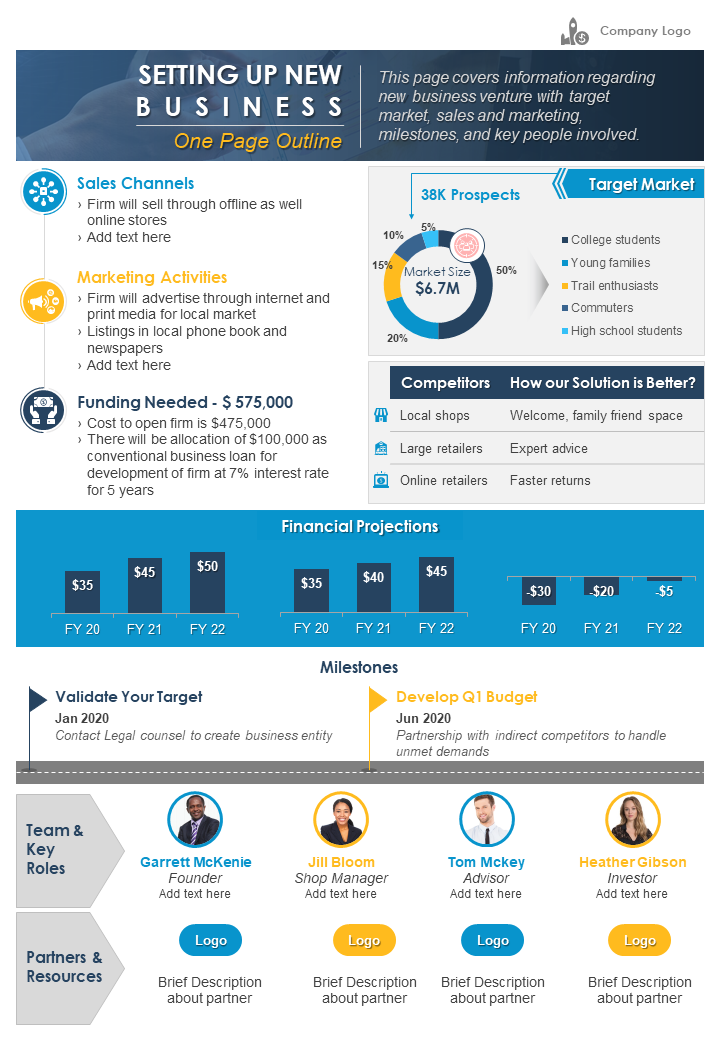 Business One Pager Template Free