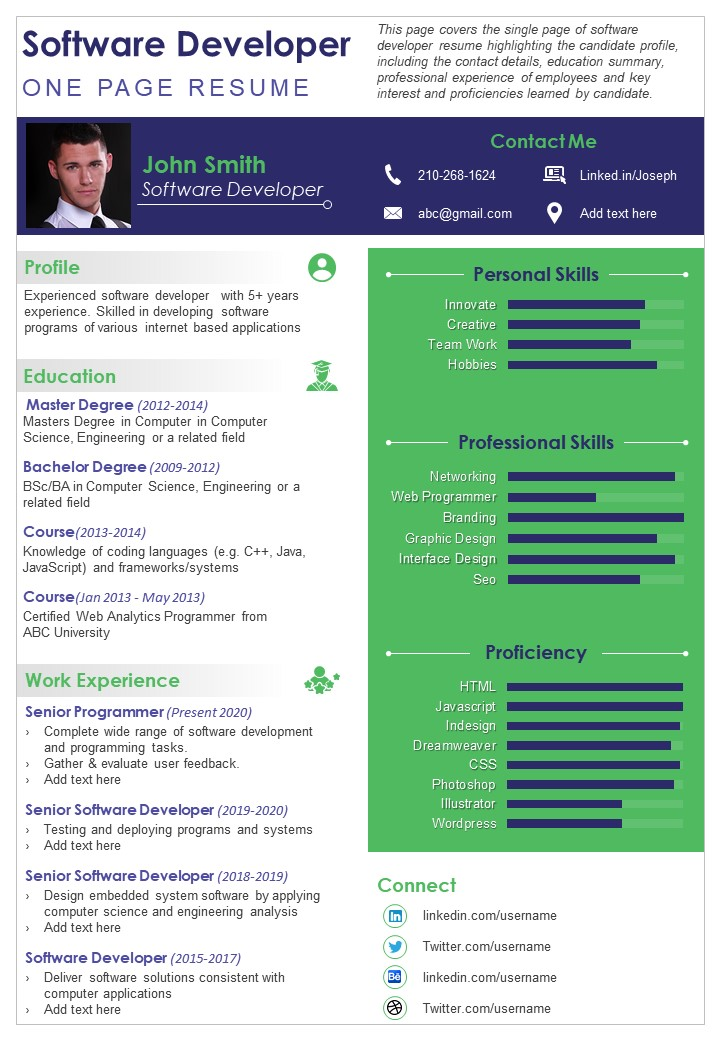 resume one pager
