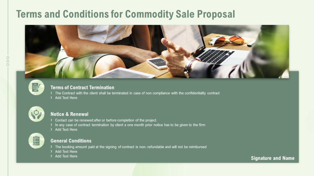 Terms And Conditions For Commodity Sale