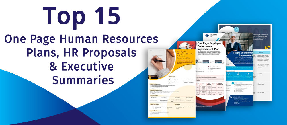 Top 15 One Page Human Resources Plans, HR Proposals, and Executive Summaries for Organisation
