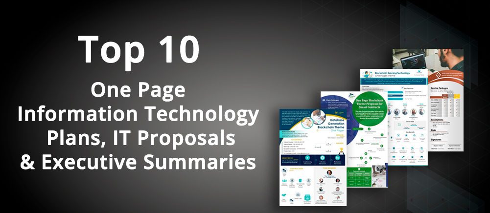 Top 10 One Page Information Technology Plans, IT Proposals and Executive Summaries for Professionals