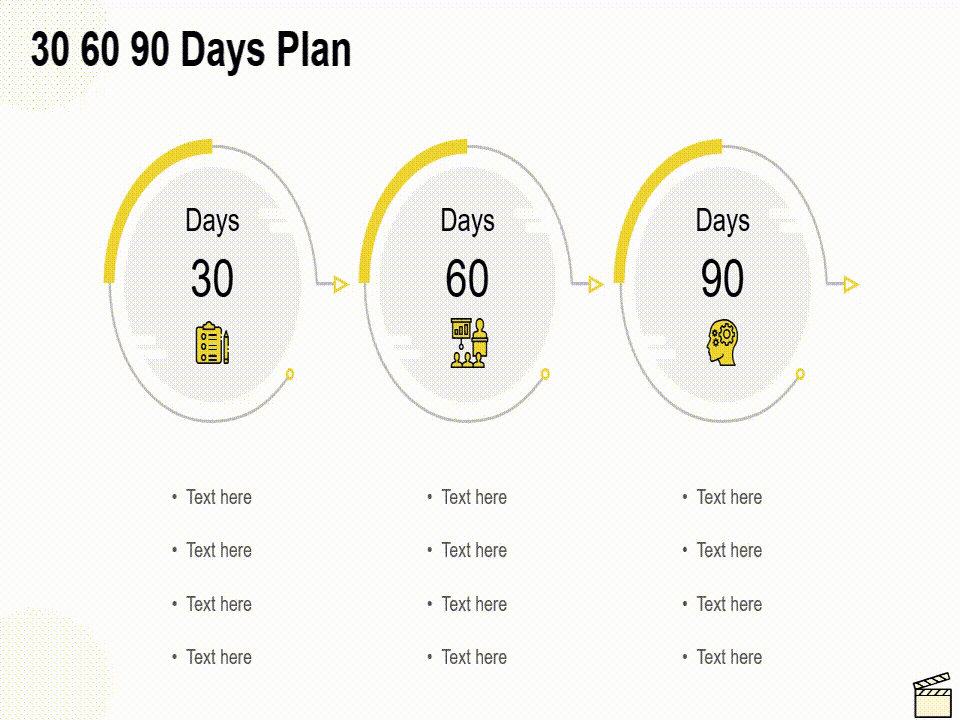 90 Days Business Action Plan Animated Template