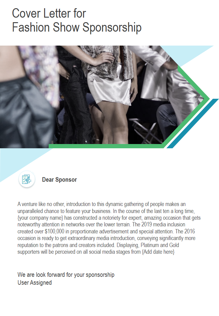 Cover Letter for Fashion Show Sponsorship 