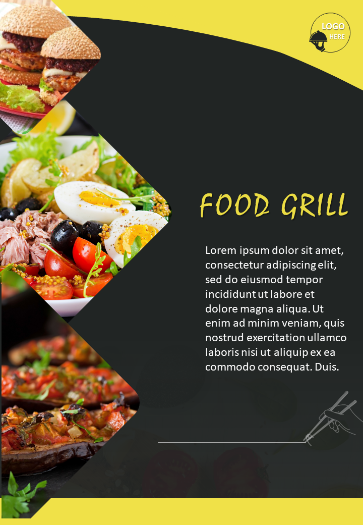 Food Restaurant Brochure- Green Sheen Fall Color Trend