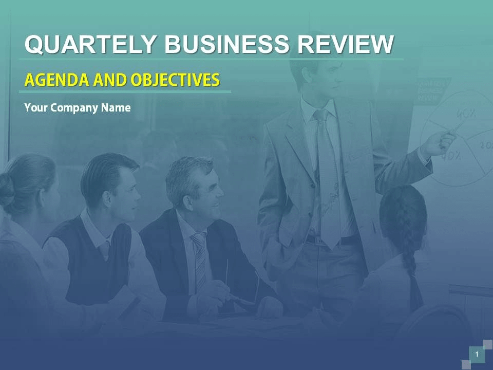 Quarterly Business Review Agenda And Objectives PowerPoint Templates