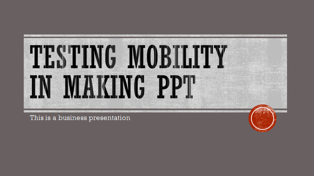 business presentation on mobile device