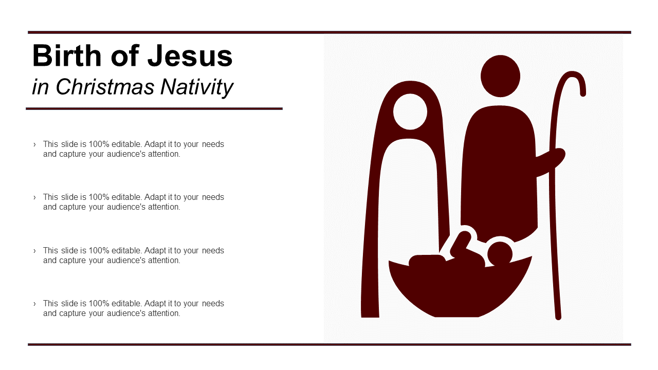 Birth Of Jesus In Christmas Nativity
