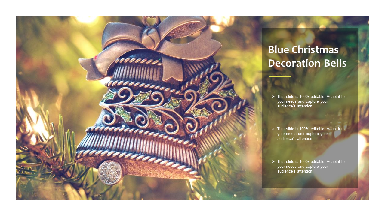 Blue Christmas Decoration Bells