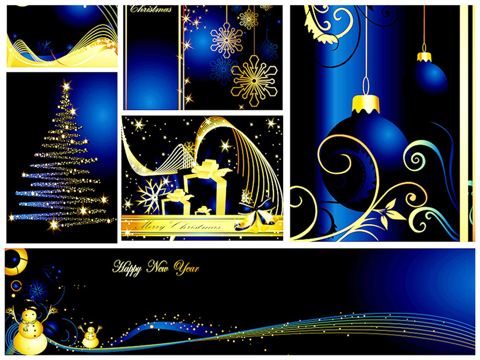 Christmas Collage Festival PowerPoint Background