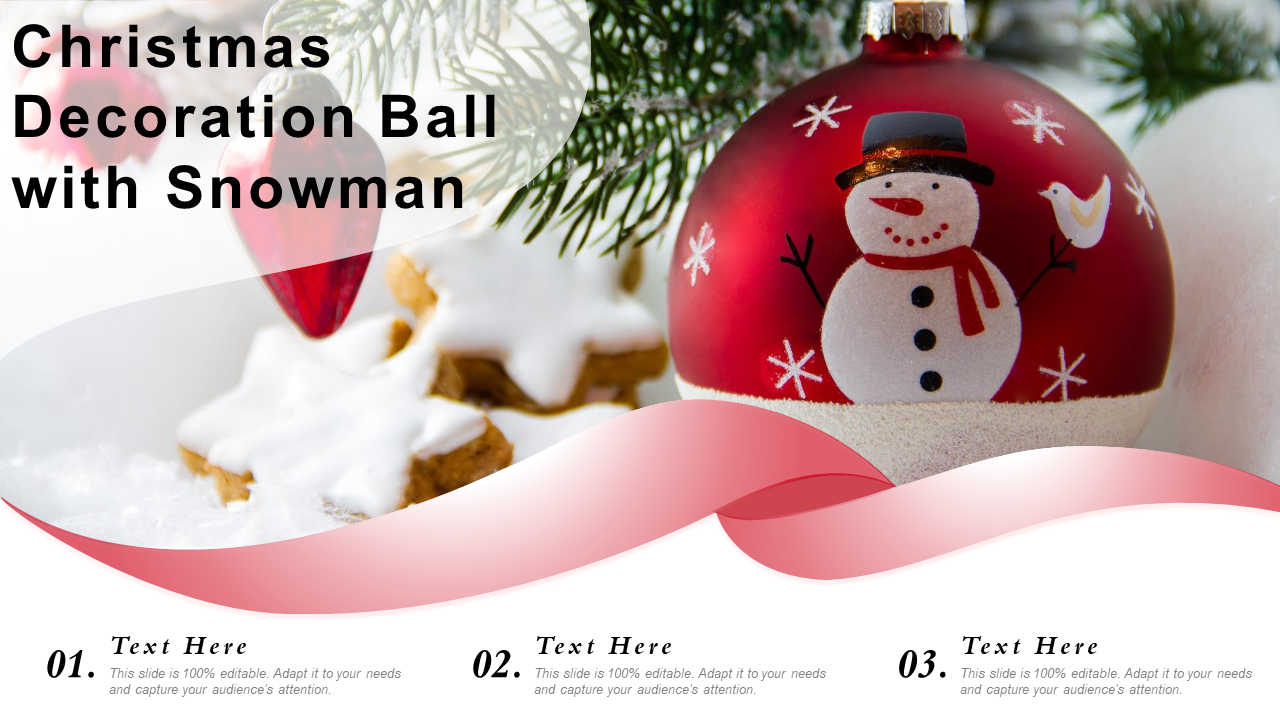 Christmas Decoration Ball With Snowman