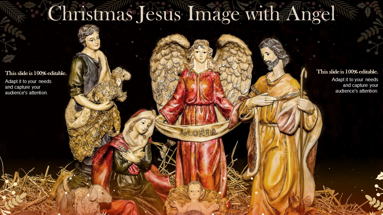 Christmas Jesus Image With Angel