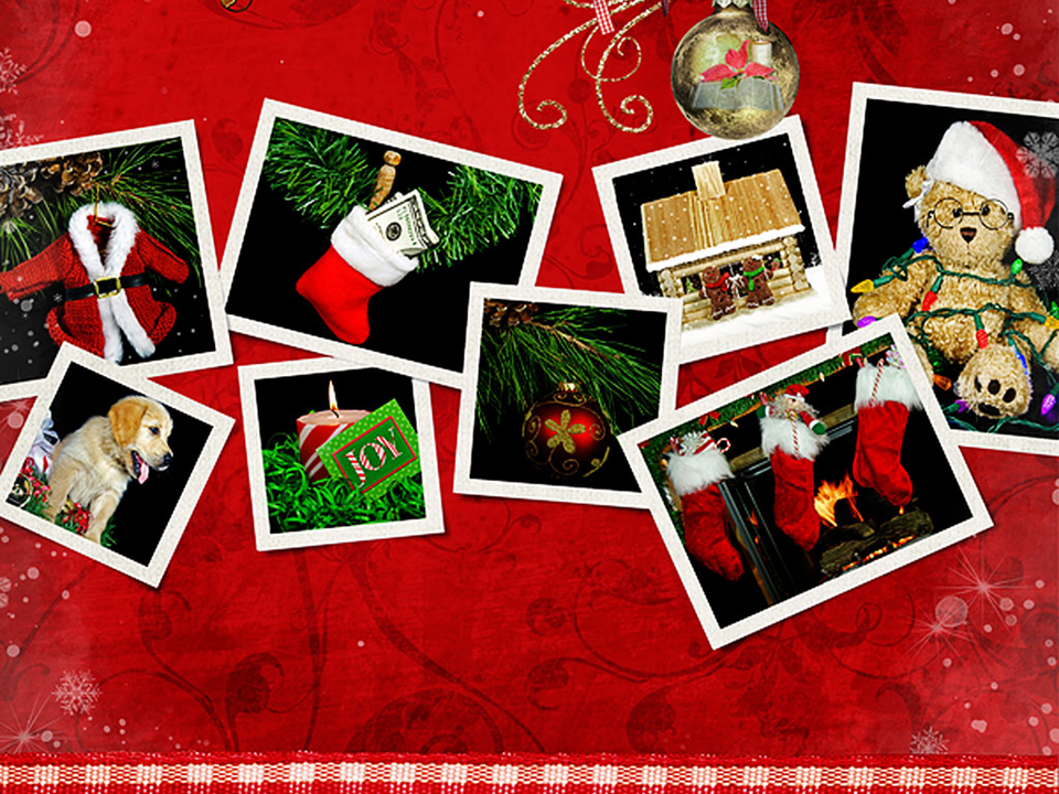 Christmas Scene Festival PowerPoint Backgrounds And Template