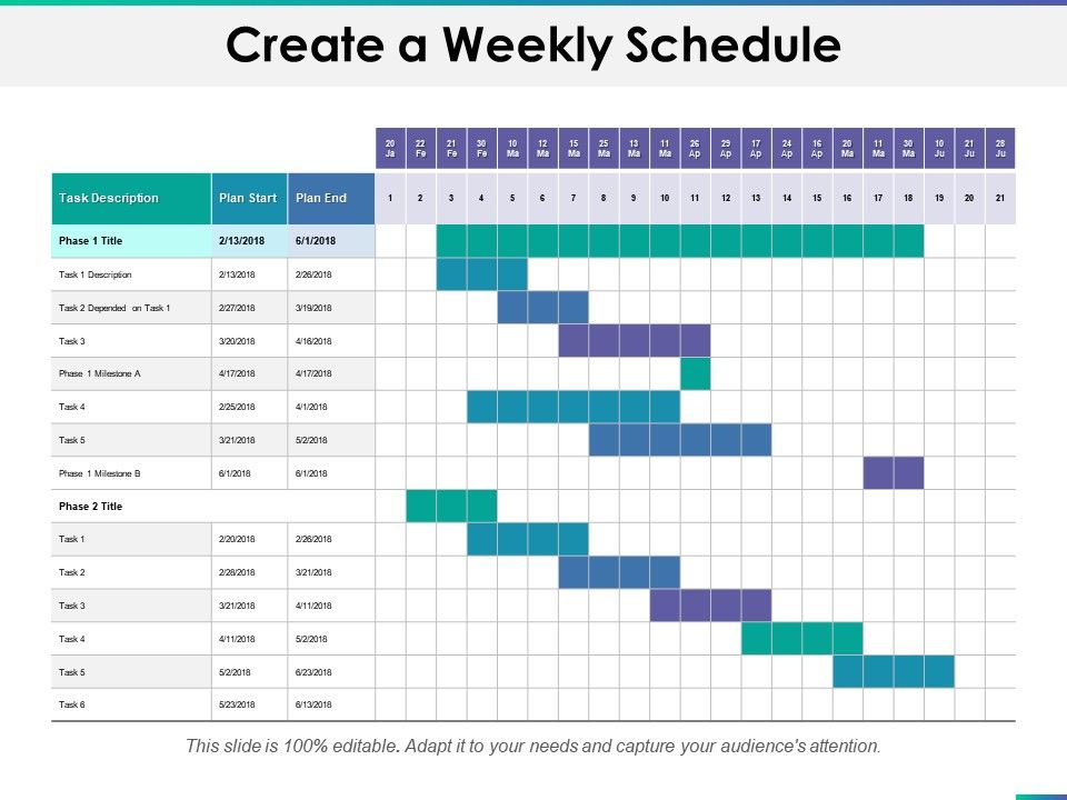 Create A Weekly Schedule