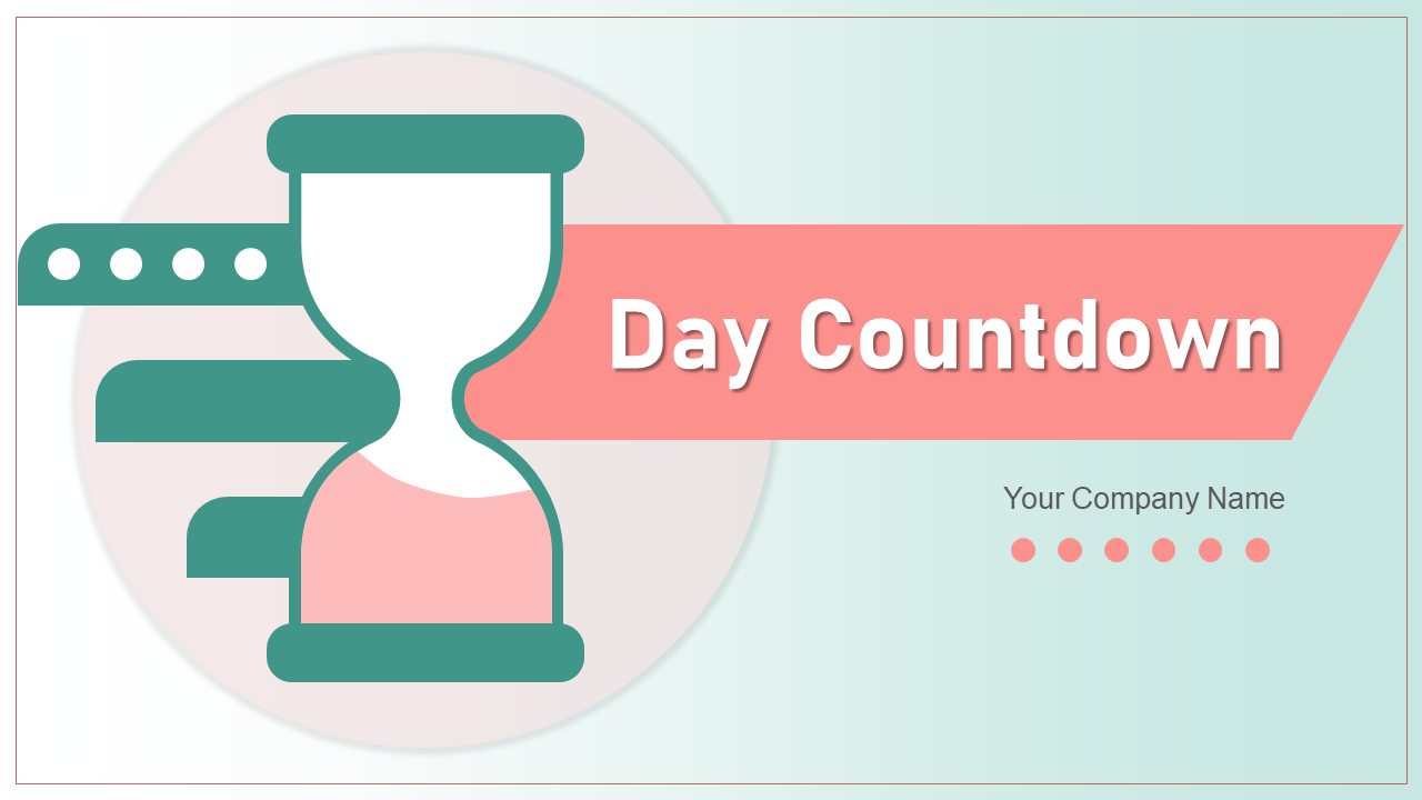 Day Countdown Hourglass Calendar Showing Alarm Clock