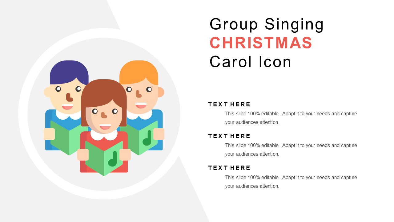 Group Singing Christmas Carol Icon