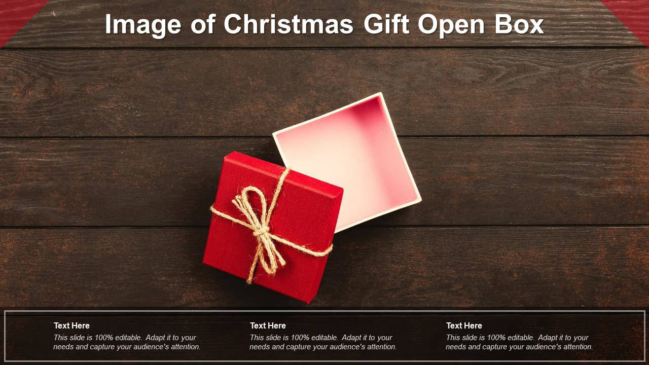 Image Of Christmas Gift Open Box