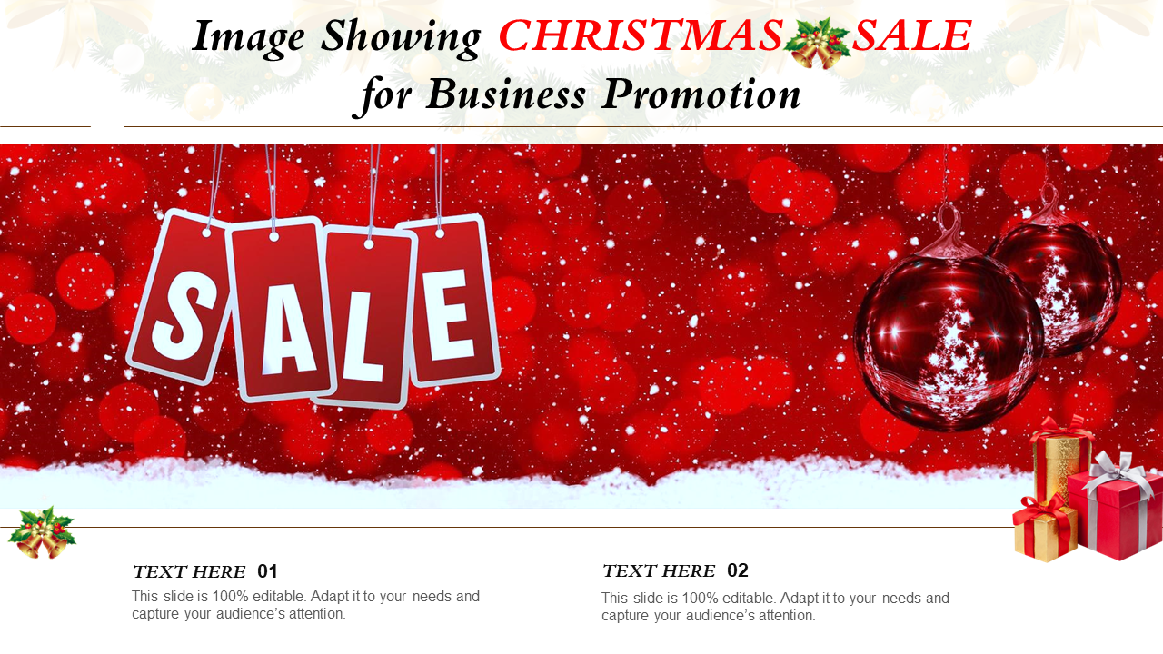 Image Showing Christmas Sale For Business Promotion