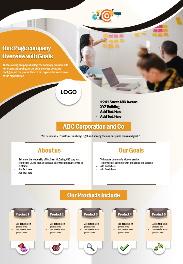 One Page Company Overview