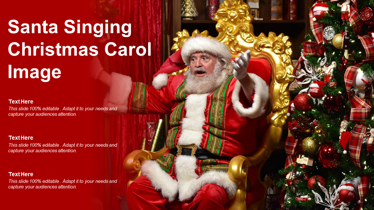 Santa Singing Christmas Carol Image
