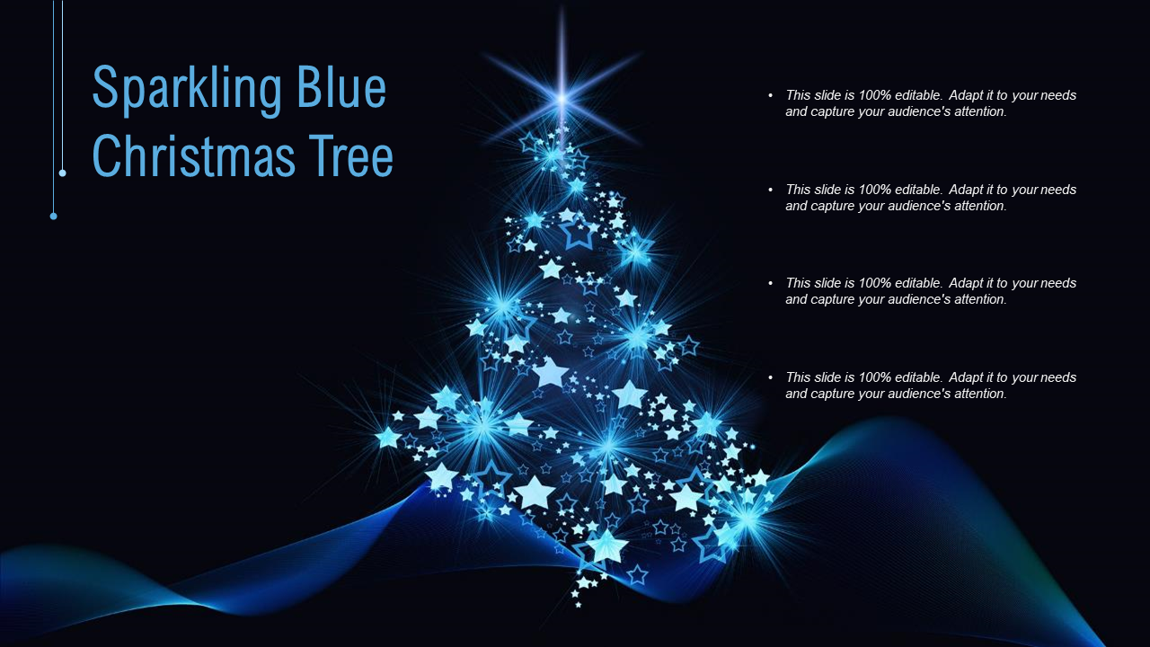 Sparkling Blue Christmas Tree