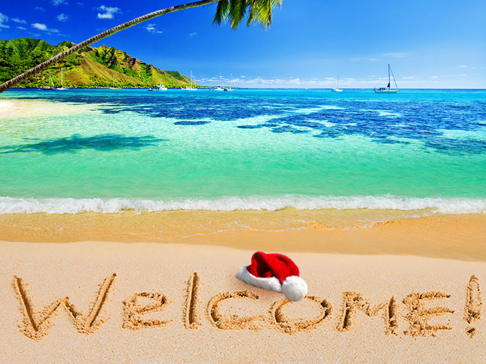 Welcome Christmas Holidays PowerPoint Backgrounds And Template