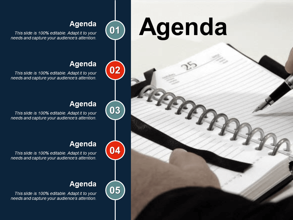 Agenda Kostenlose PowerPoint-Vorlage