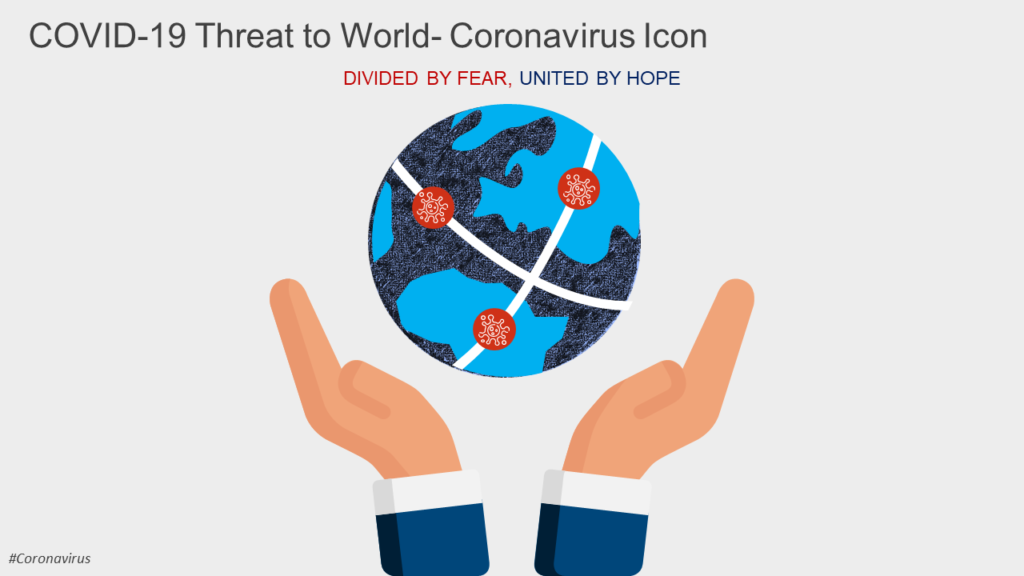 El coronavirus se propaga por todo el mundo mensaje de esperanza y fortaleza