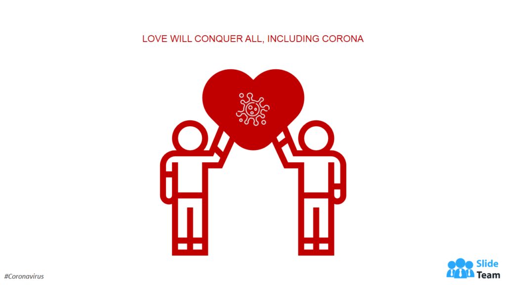 Verbreiten Sie die Botschaft der Liebe in Coronavirus-Krisen PPT-Design