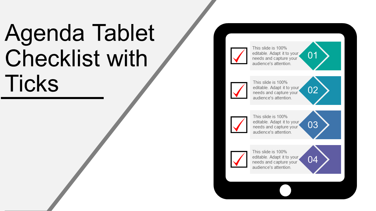 Agenda Tablet Checklist With Ticks