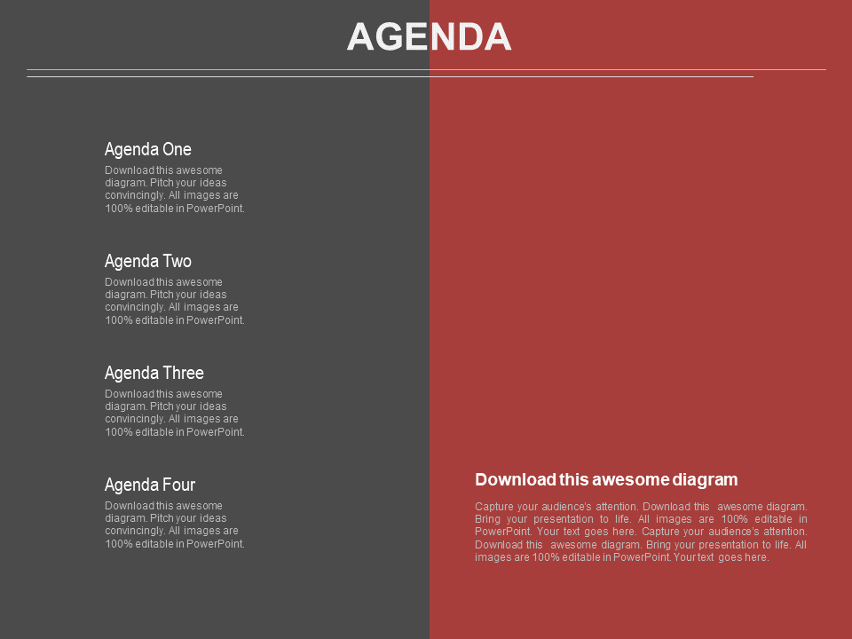 Business Agenda Infographics Slide PowerPoint Slides
