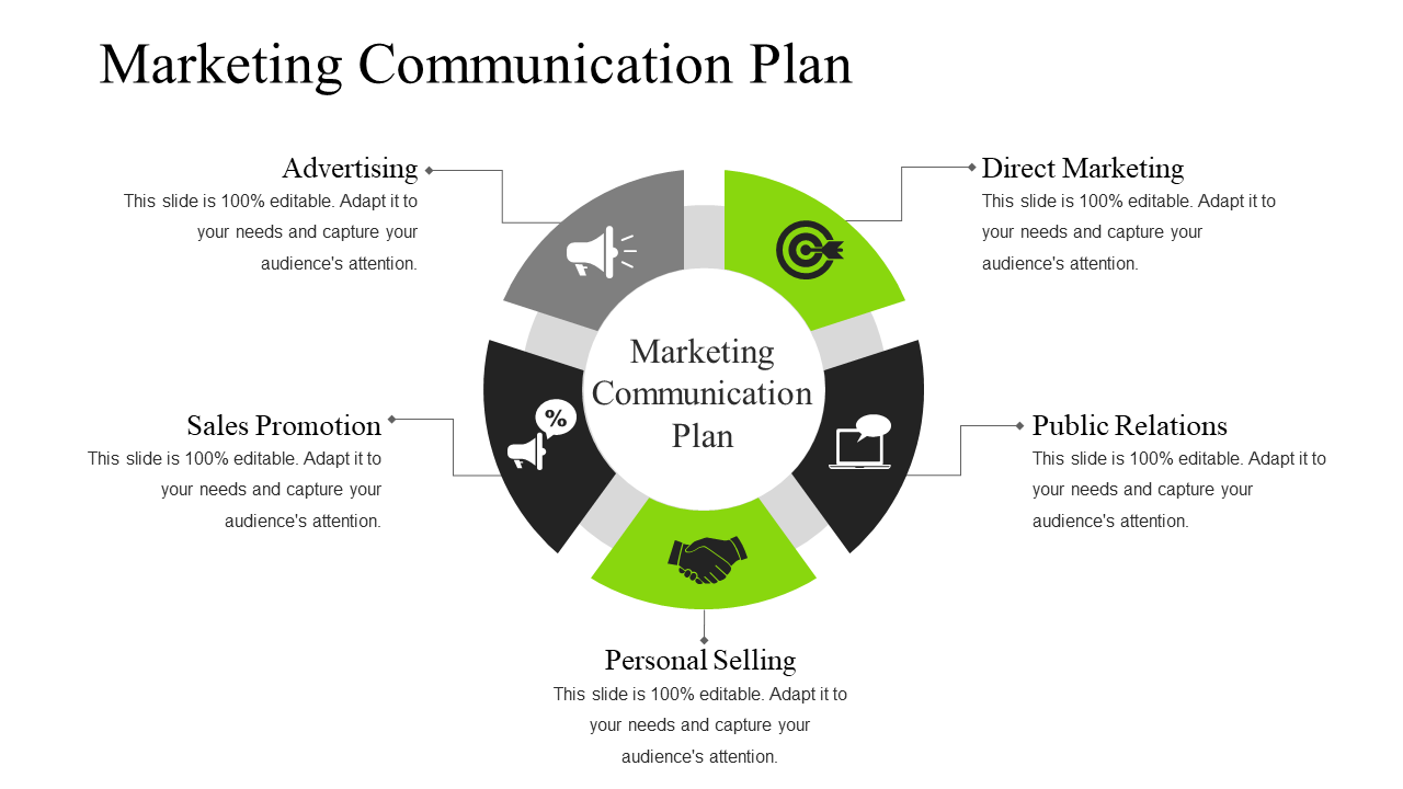Marketing Communication Plan PPT Icon