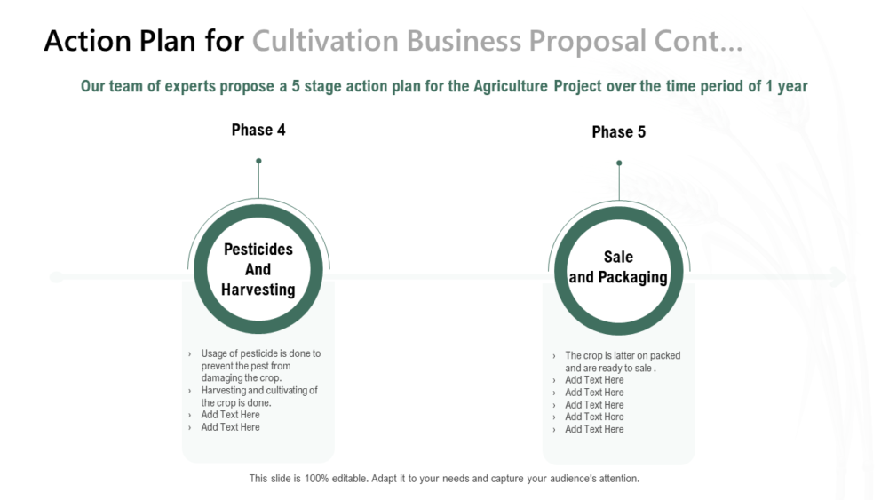Action Plan For Cultivation Business Proposal Cont PPT PowerPoint Presentation