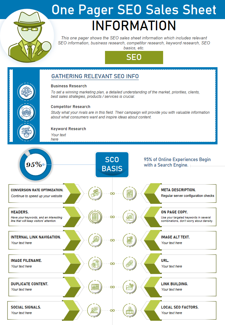 One Pager SEO Sales Sheet INFORMATION