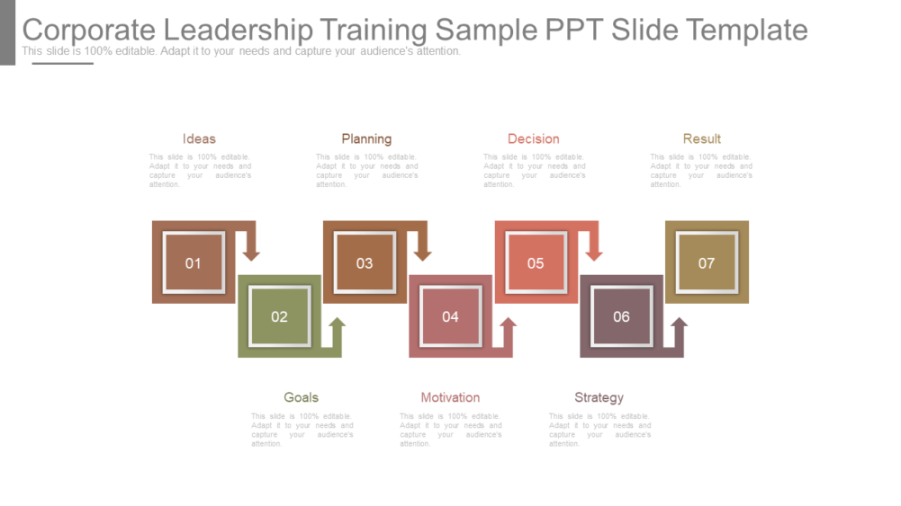 Corporate Leadership Training Sample PPT Slide Template