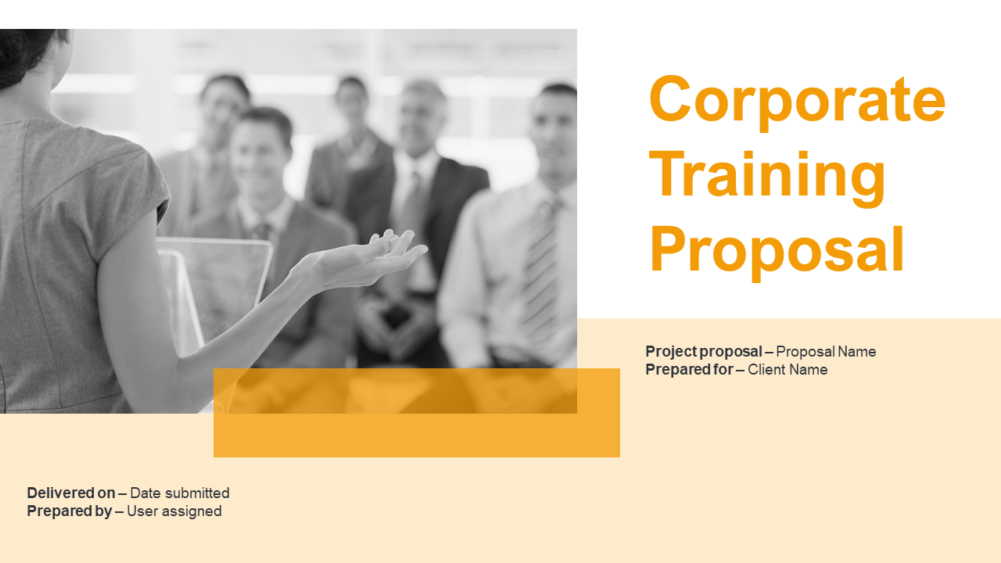 Corporate Training Proposal PowerPoint Presentation Slides