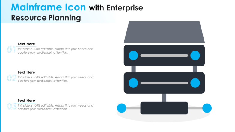 Mainframe Icon With Enterprise Resource Planning