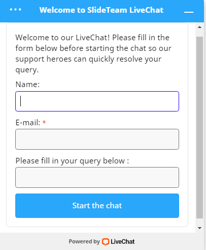 Die Live-Chat-Funktion von SlideTeam