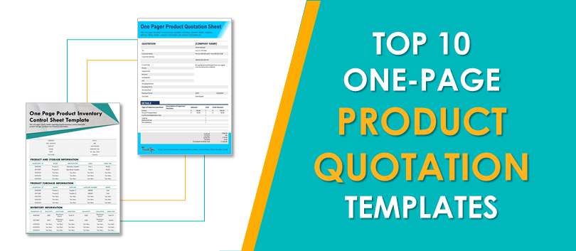 Top 10 One-Page Product Quotation Sheet Templates for Suppliers and Vendors!