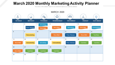 Activity planner PowerPoint Template for Marketing Managers