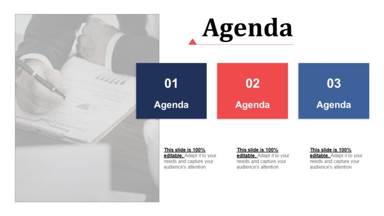 Agenda Advertising Channels PPT Infographic