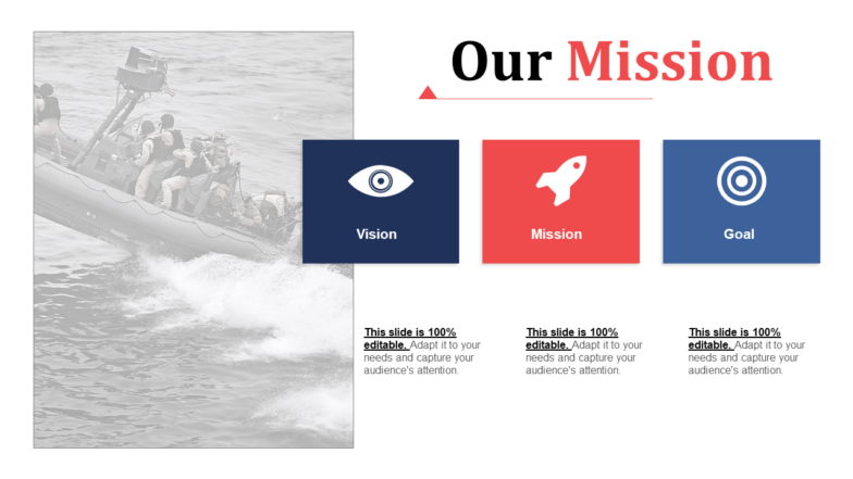 Our Mission Advertising Channels PPT Infographic