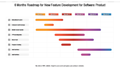 6 Months Roadmap For New Feature Development For Software Products