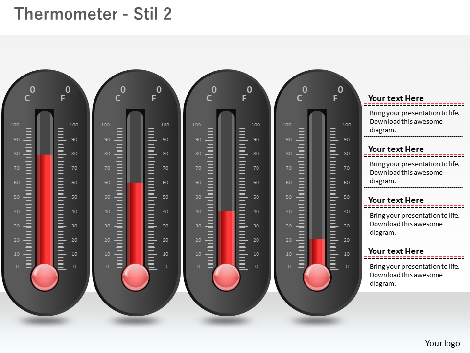 Atemberaubendes Business-Thermometer-Design