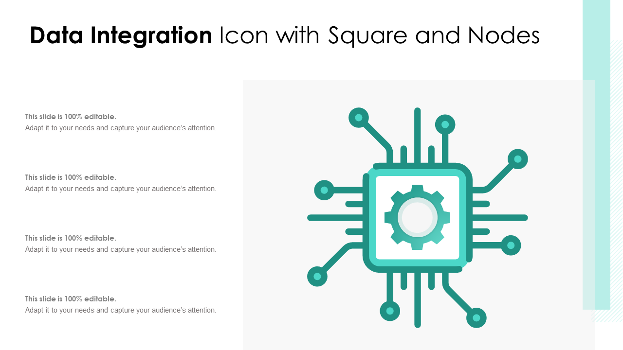 Data Integration Icon With Square And Nodes
