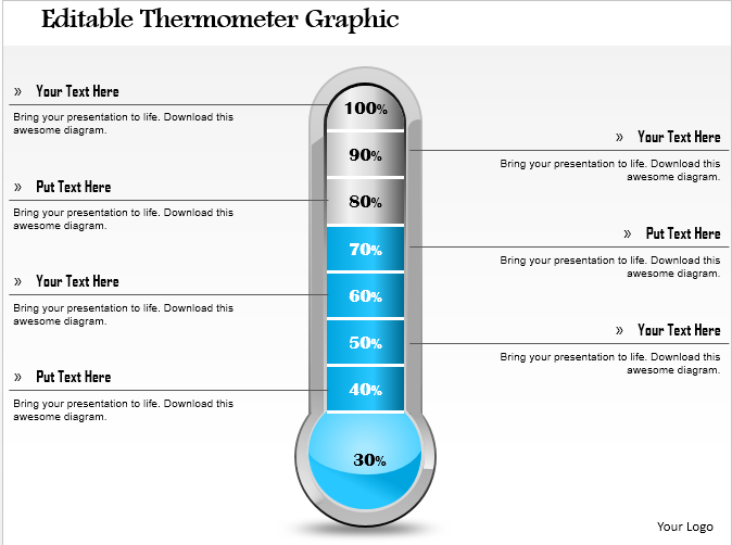 Diapositiva de presentación exclusiva del termómetro comercial