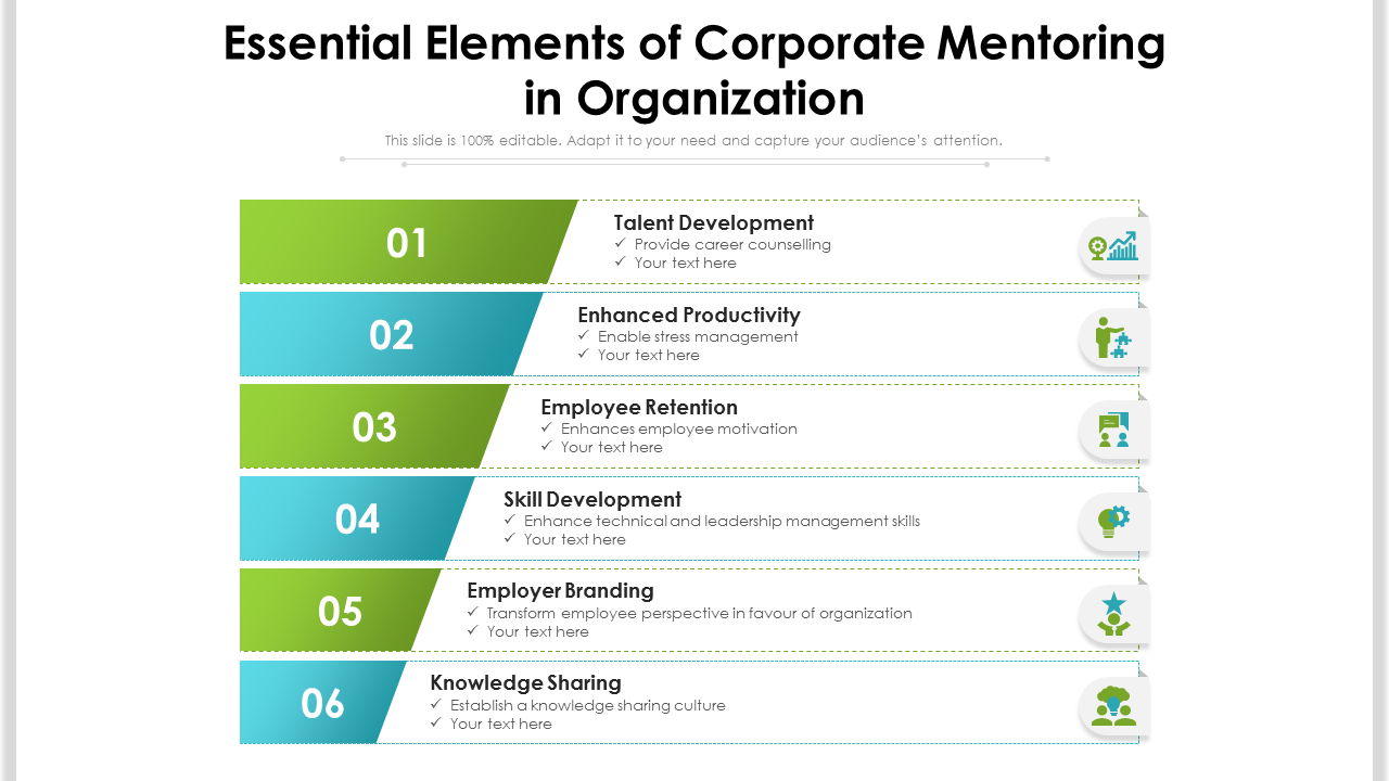 Essential Elements Of Corporate Mentoring In Organization PowerPoint Slide